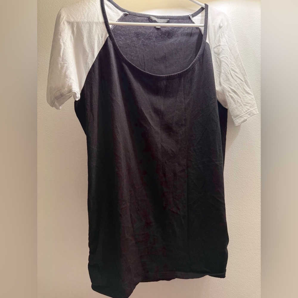 Victoria's Secret Black and White Short Sleeve Tee